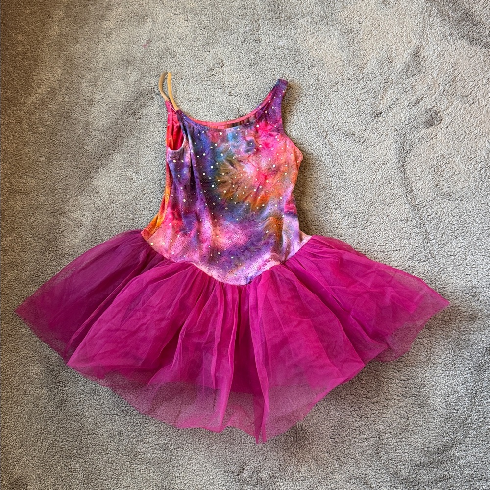 Costume Depot Pink Tie Dye Tutu Dress Sparkle Ballet Dance Costume SIZE M